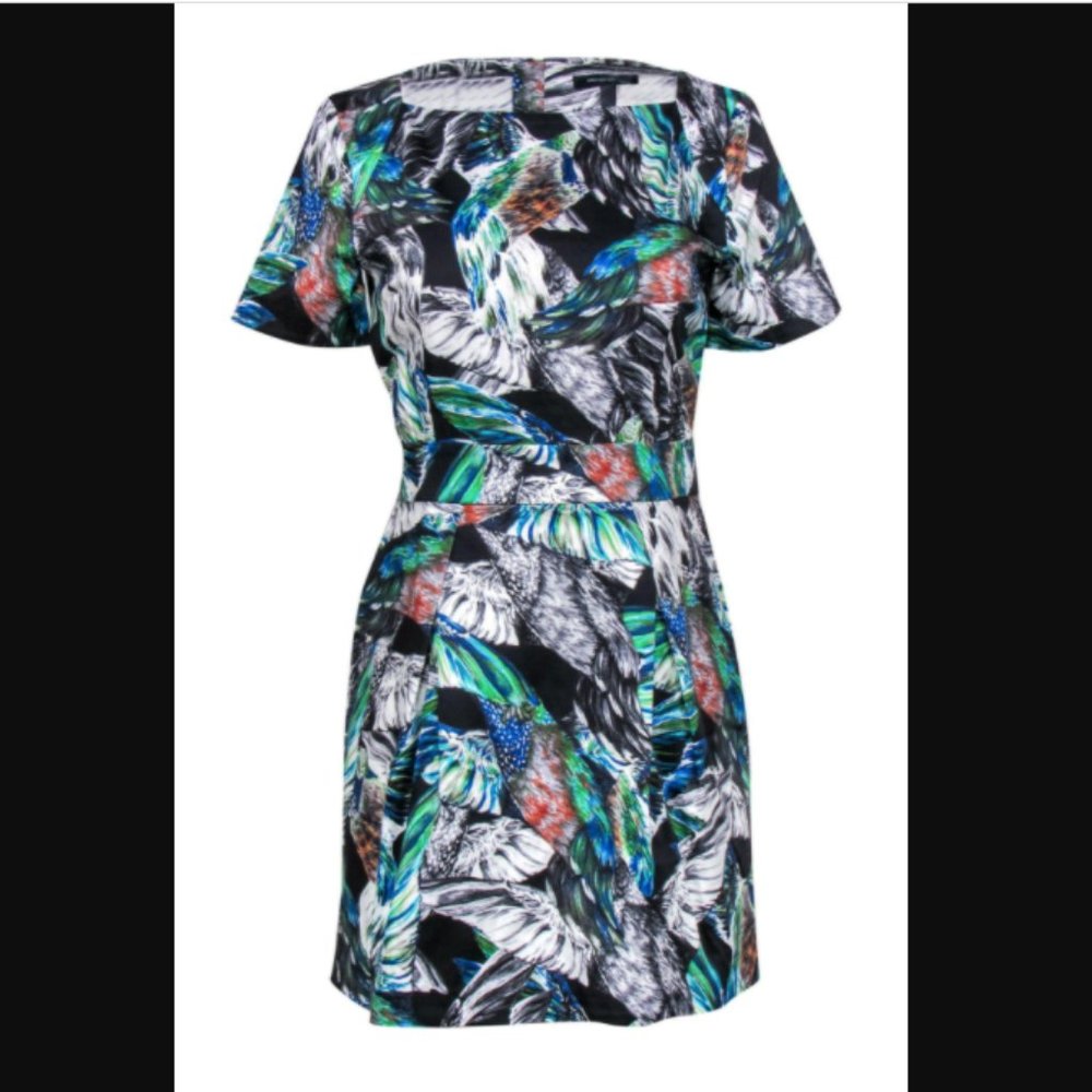 French Connection Stretch Print Sheath Mini Dress